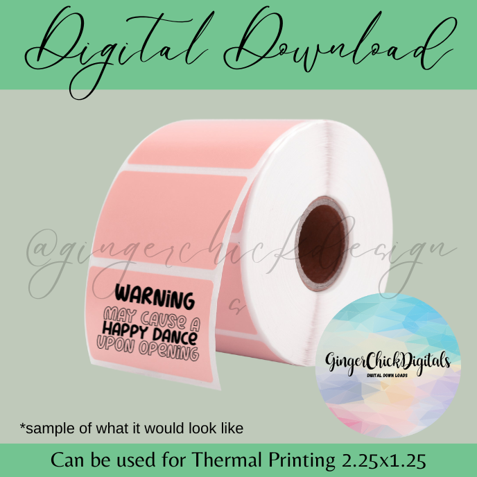 Warning Thermal Label