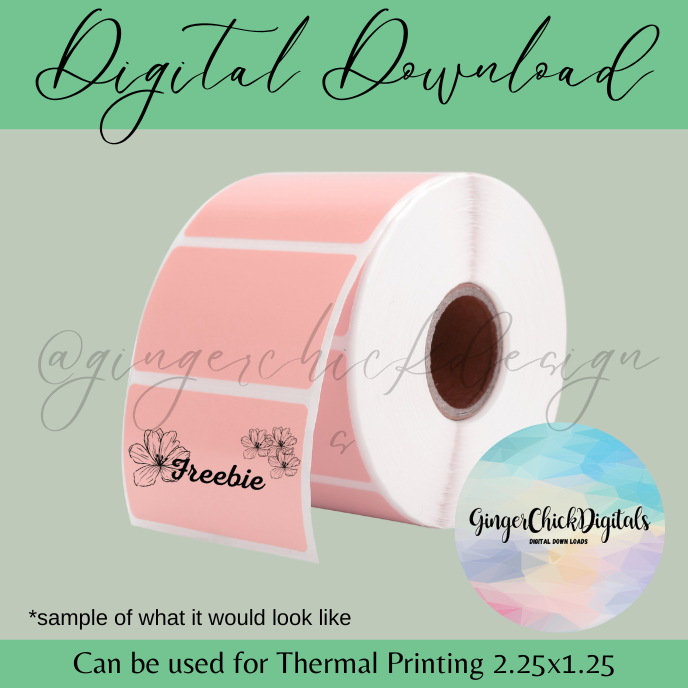 Flower Freebie Thermal Label