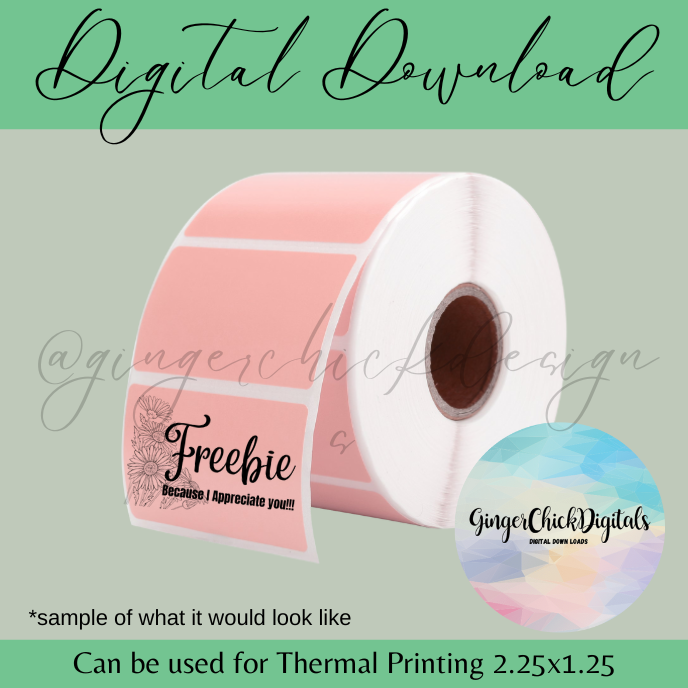 Freebie Thermal Label - Instant Download