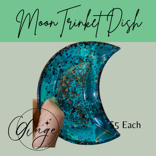 Galaxy Moon Resin Trinket Dish