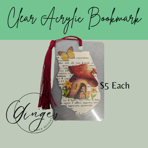 Mushroom House Dictionary Acrylic Bookmark