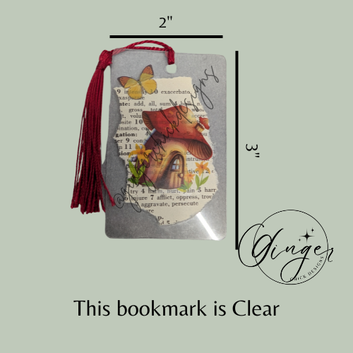 Mushroom House Dictionary Acrylic Bookmark