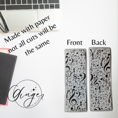 Music Notes Laminated Bookmark