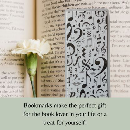Music Notes Laminated Bookmark