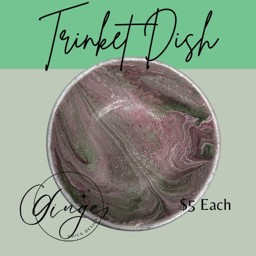 Mystic Paint Pour Trinket Dish