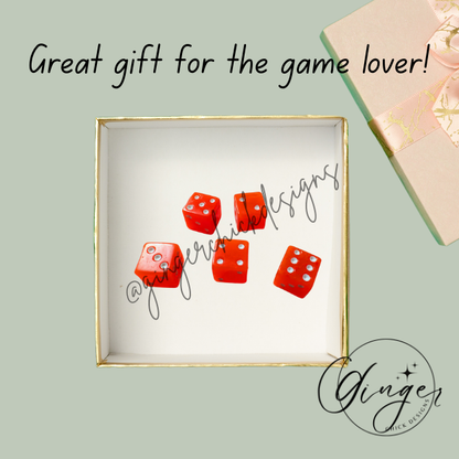Neon Orange Small D6 Dice Set