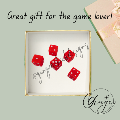 Neon Red Small D6 Dice Set