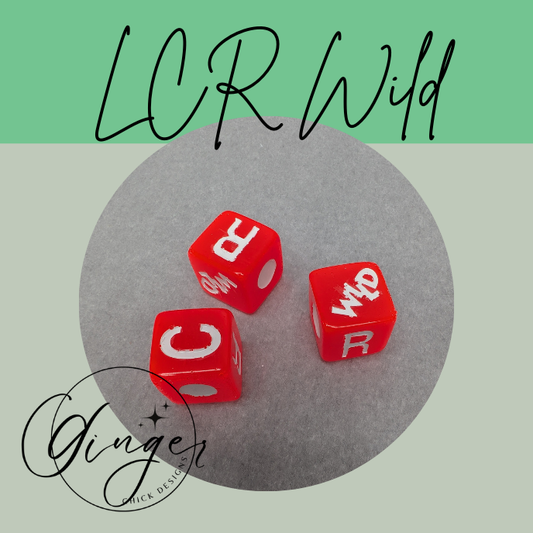 Neon Red LCRWild Dice