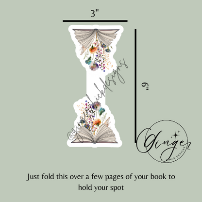 Wild Flowers Book Magnetic Bookmark
