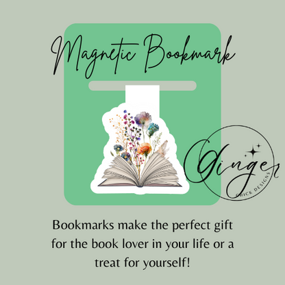 Wild Flowers Book Magnetic Bookmark