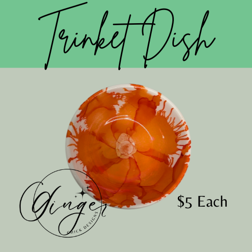 Orange Flower Trinket Dish