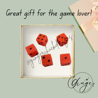 Orange Glitter Small D6 Dice Set