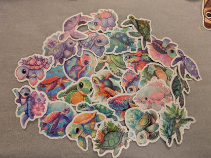Colorful Sea Turtle Stickers – Mystery Pack of 6 for $2 🐢🌊