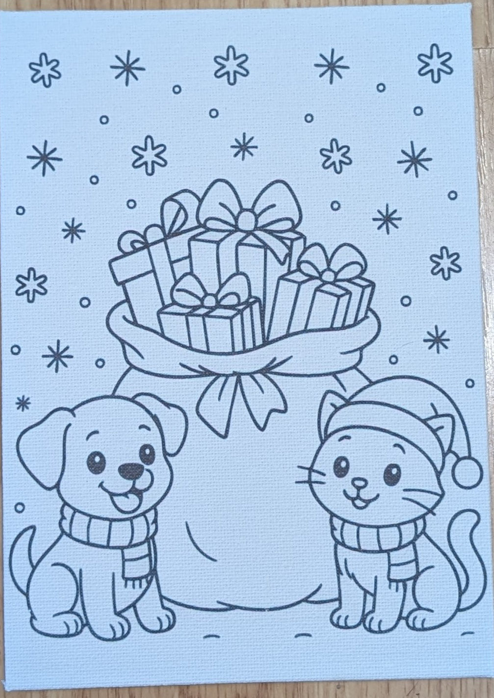 Kids Watercolor Art Kit – Dog & Cat Christmas