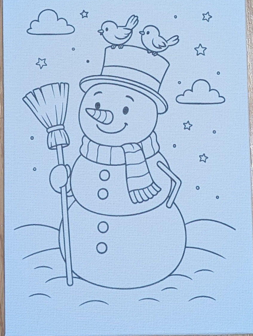 Kids Watercolor Art Kit – Snowman