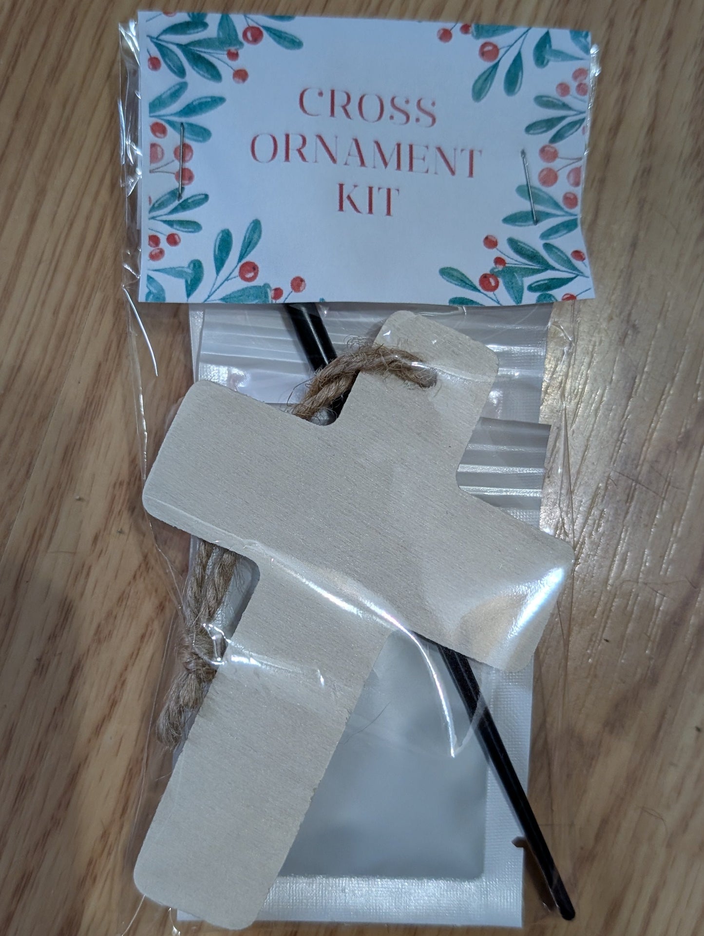 Wooden Cross Ornament Paint Kit - Boy