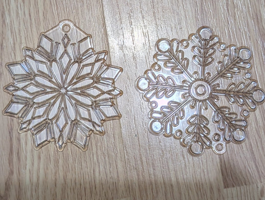 Christmas Suncatcher Paint Kit – 2 Snowflakes