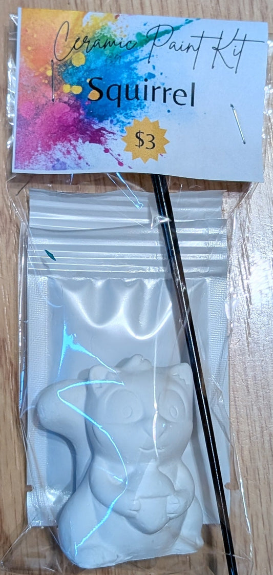 Mini Ceramic Figurine Paint Kit – Squirrel
