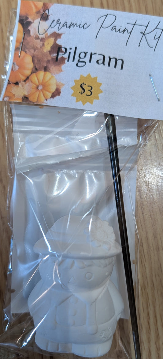 Mini Ceramic Figurine Paint Kit – Girl Pilgram