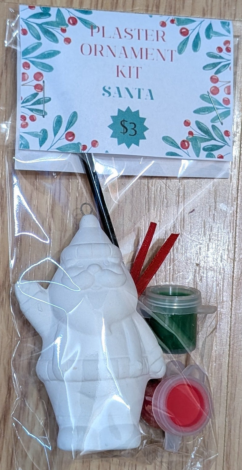 Plaster Ornament Paint Kit – 3D Santa