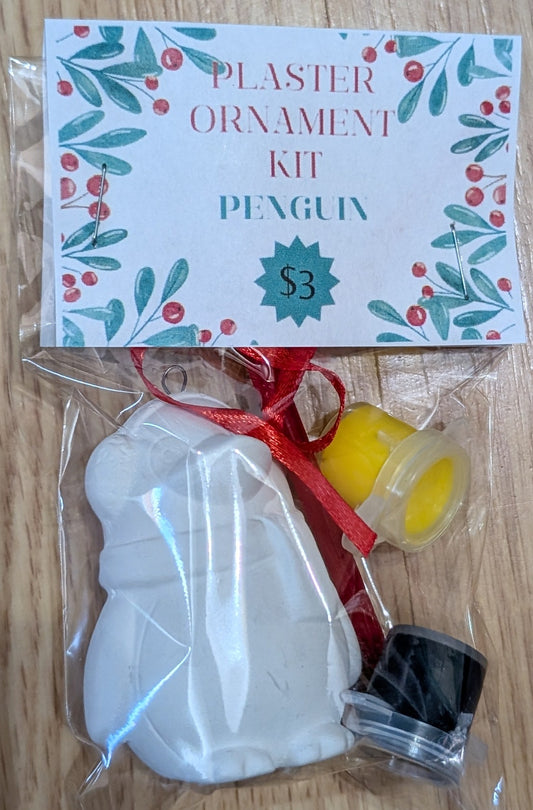 Plaster Ornament Paint Kit – 3D Penguin