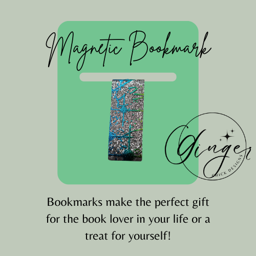 Paint Splatter Leather Magnetic Bookmark