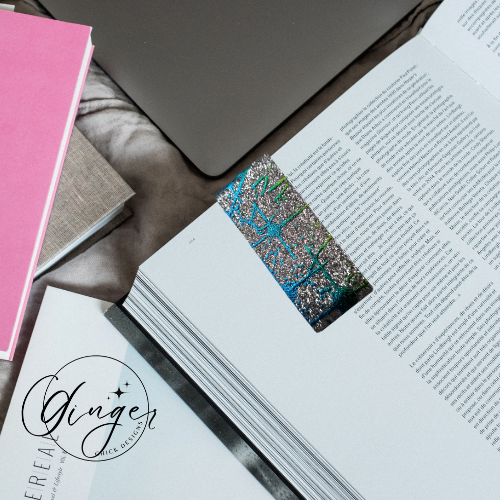 Paint Splatter Leather Magnetic Bookmark