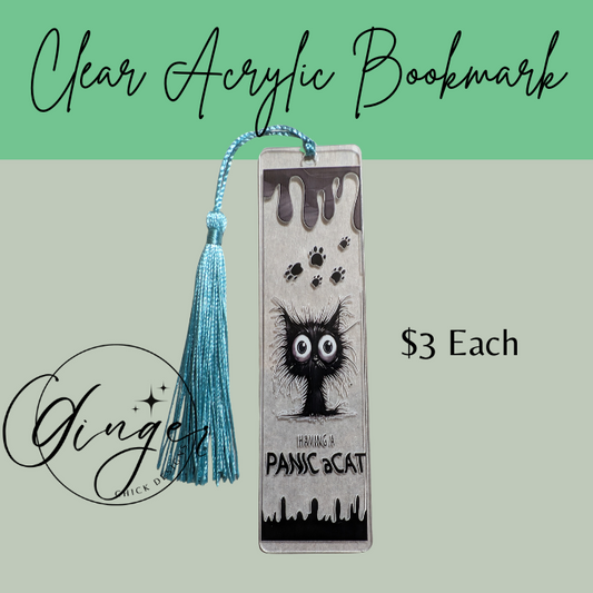 Panic aCat Acrylic Bookmarks