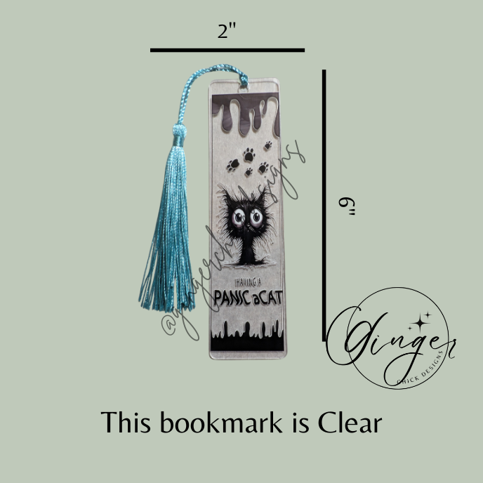 Panic aCat Acrylic Bookmarks