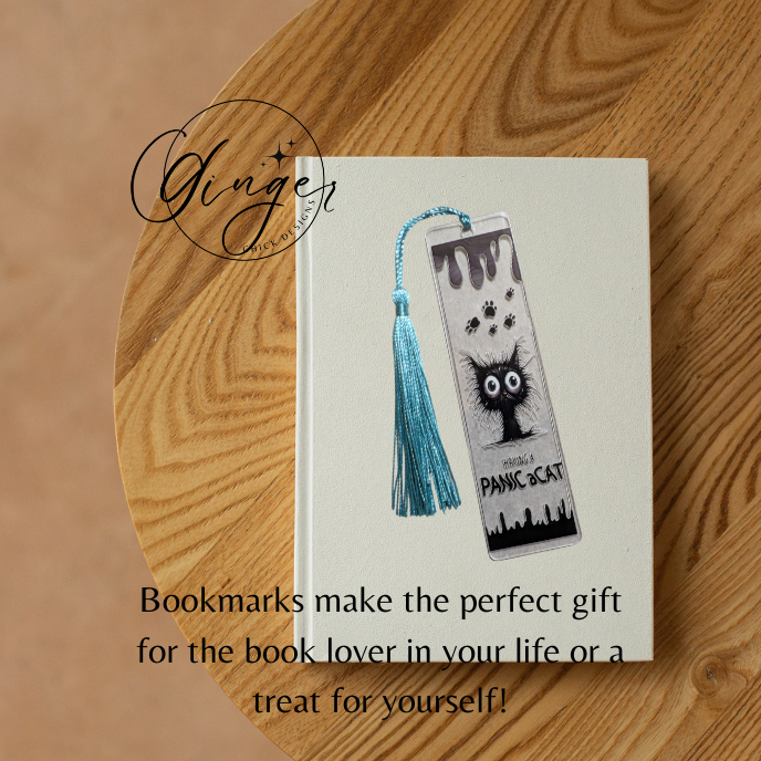 Panic aCat Acrylic Bookmarks