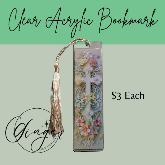 Pastel Cross Acrylic Bookmarks