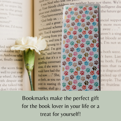 Paw Print Laminated Bookmark