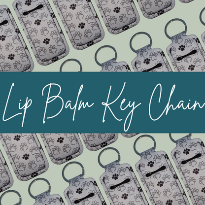 Paw Prints Lip Balm Keychain