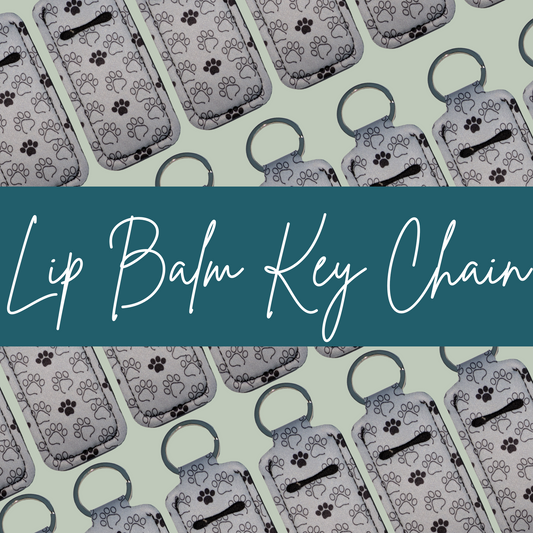 Paw Prints Lip Balm Keychain