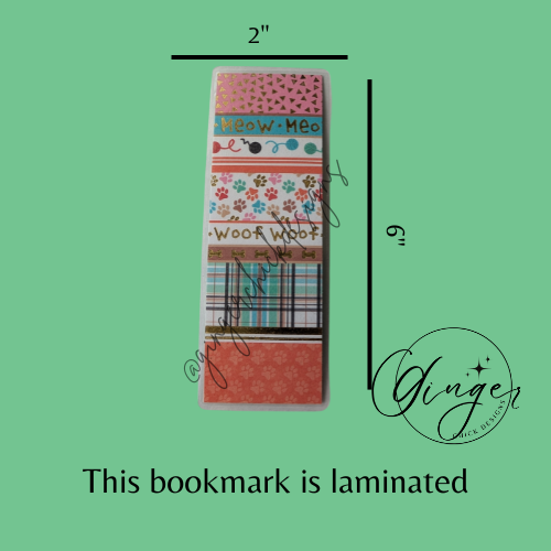 Pet Lovers Laminated Bookmark