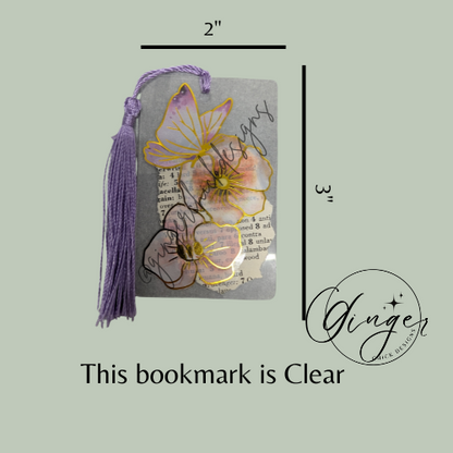 Pink Butterfly Dictionary Acrylic Bookmark