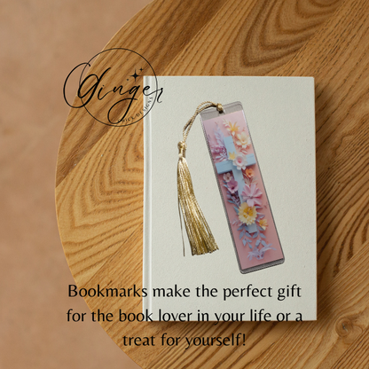 Pink Cross Acrylic Bookmarks