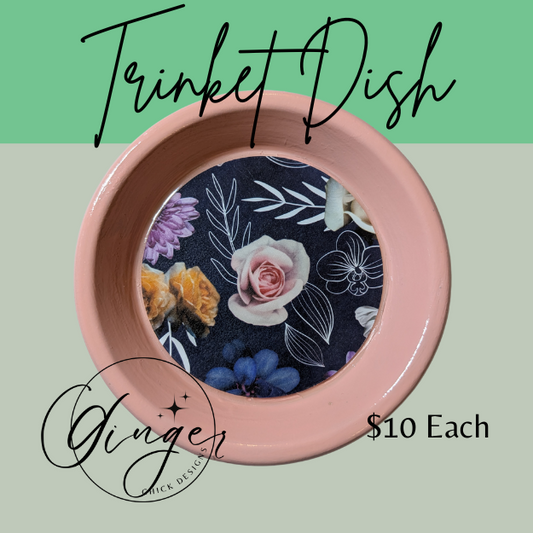 Pink Garden Trinket Dish
