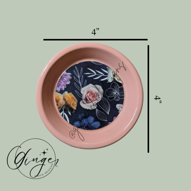 Pink Garden Trinket Dish