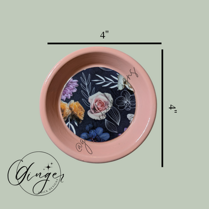 Pink Garden Trinket Dish