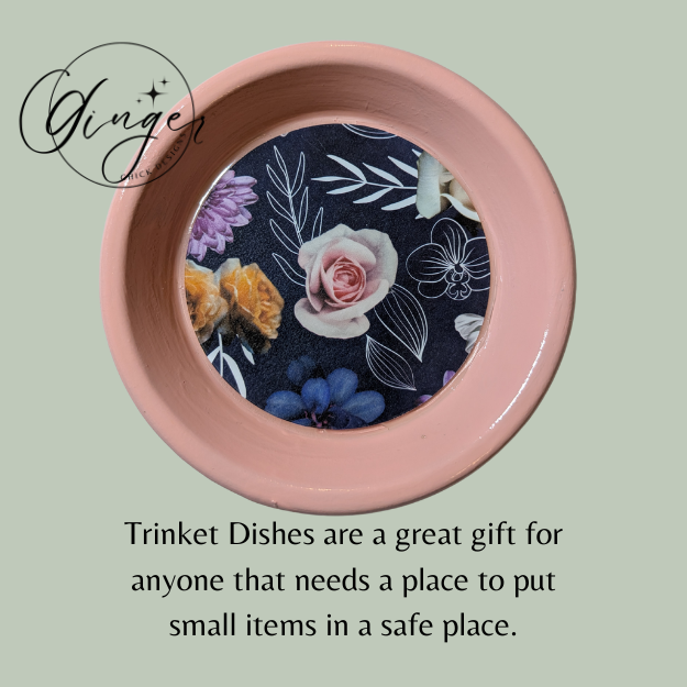 Pink Garden Trinket Dish