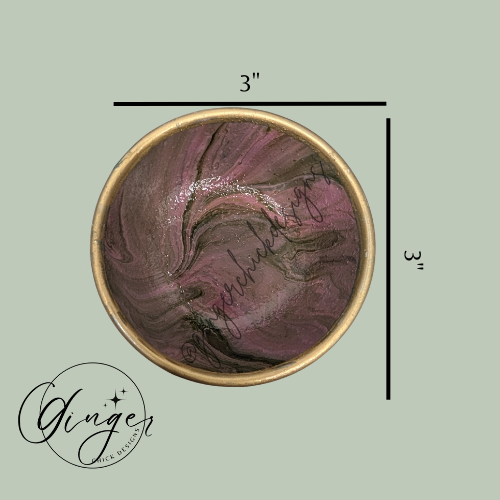 Pink Lady Paint Pour Trinket Dish