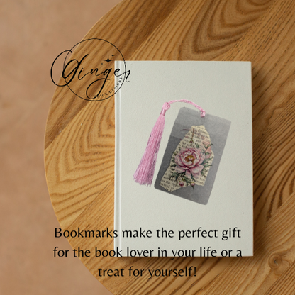 Pink Peony Dictionary Acrylic Bookmark