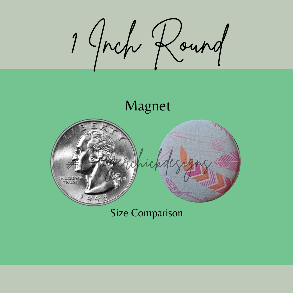 Pink & Orange Feathers Button Magnets