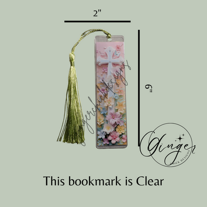 Pink Cross Acrylic Bookmarks