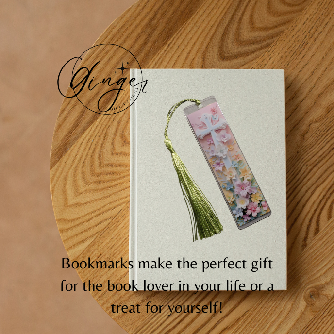 Pink Cross Acrylic Bookmarks