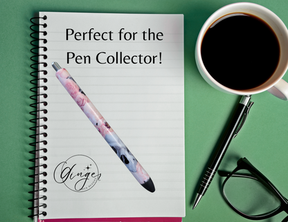 Pink Flower with Skulls Ink Joy Gel Pen
