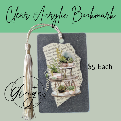 Plant Display Dictionary Acrylic Bookmark