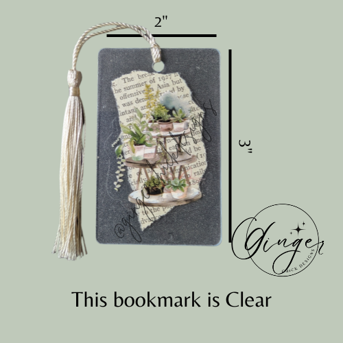 Plant Display Dictionary Acrylic Bookmark