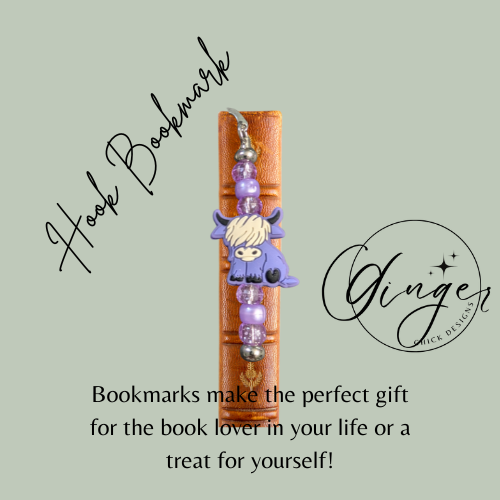 Purple Highland Cow Highland Cow Hook Bookmark